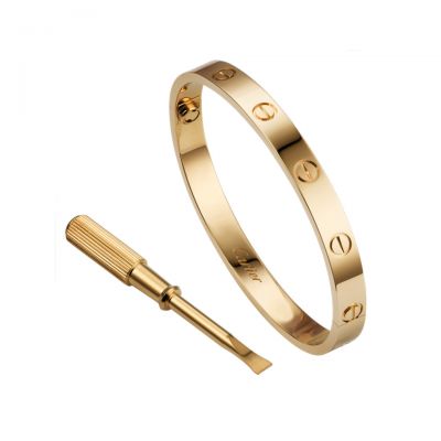 Cartier Love Bracelet Yellow Gold Plated Bangle  Celebrities Wearing Online Sale B6048517 