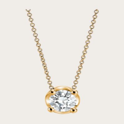 Bvlgari Corona Crystal Pendant Necklace Yellow Gold Plated Classy Jewelry Wedding Gift For Women CL188304