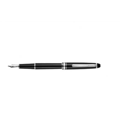 MontBlanc Meisterstuck Best Price Black Lacquer & Silver Fountain Pen MT038