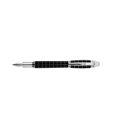 MontBlanc Starwalker Platinum-Plated Black & Silver Fountain Pen Usa  MT081
