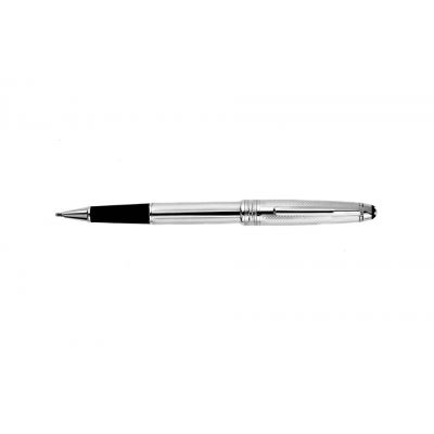 MontBlanc Meisterstuck Platinum-plated Silver & Black Smooth Writing Rollerball Pen  MT065