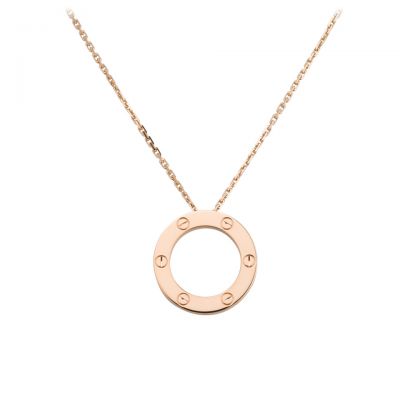 Cartier Love Necklace B7014400 Screw Motif Replica 18K Pink Gold Pendant Necklace Lowest Price