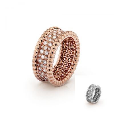 Van Cleef & Arpels Perlee Diamonds Ring  Wedding Band Party Style Online Shop VCARN9WE00 VCARN9Q000