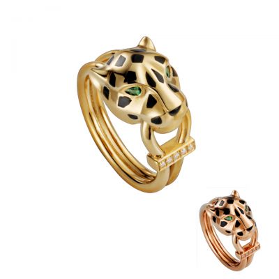 Panthere de Cartier Crystals Ring B4096700 B4221400 Three Colors In Stock Creative Chic Design 