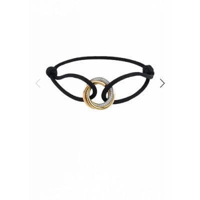 Women's Cartier Hot Selling Trinity De Cartier Tri-color Interlocking Circles Pendant Cord Model Bracelet Online B6033200