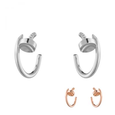 Cartier Juste Un Clou Hoop Earrings B8301236 B8301234 White / Rose Gold Fashion Celebrities Wearing