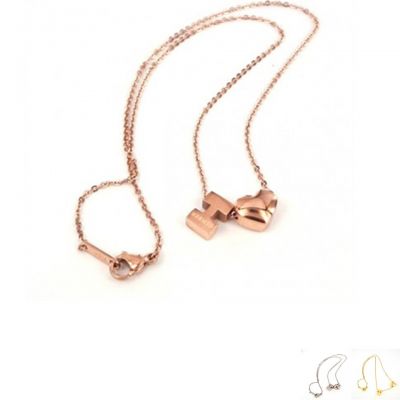 Celebrity Hermes Cube H Necklace Sale Silver/ Rose Gold/ Yellow Gold Street Fashion UK