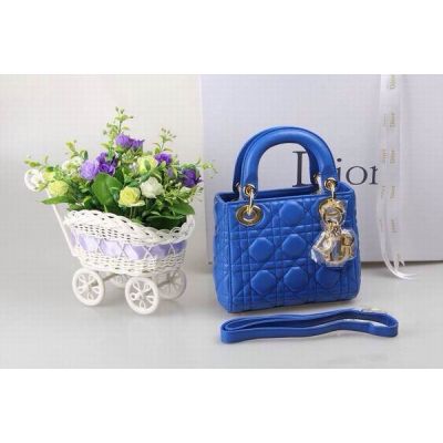 Timeless Pieces Dior Lady Default Blue Cannage Quilted Leather Tote Bag Golden Hardware Online 