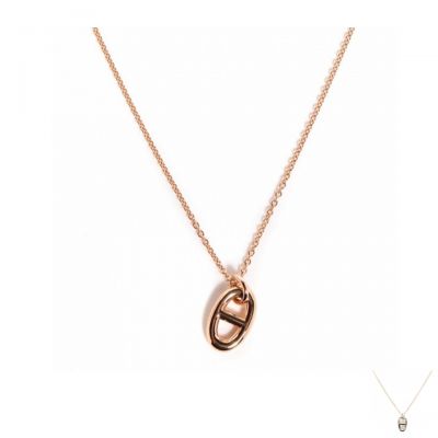 Hermes Collier De Chien Silver/ Rose Gold Necklace Farandole Pendant Price 2018 Europe Women H108615B 00