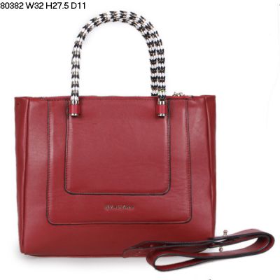 Top Quality Bag Bvlgari Serpenti Tote Women's An Internal Zipper Pocket Calfskin Leather Purplish Red 