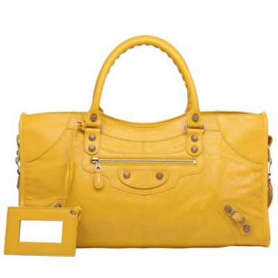 High Quality Balenciaga Rose Gold Studs Hand Stitched Handles Ladies Giant 12 Part Time Handbag 