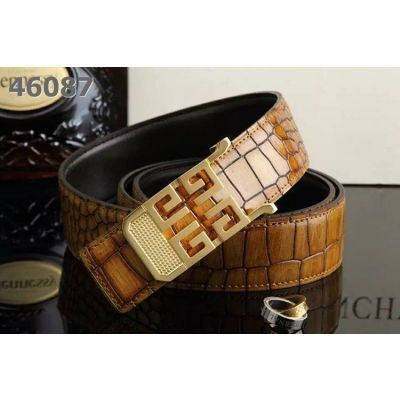 Hot Selling Givenchy Muticolor Fire Cracks Embossed Leather Guy Reversible Belt With Latest Logo Pin Buckle