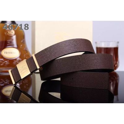 Good Reviews Burberry Logo Anchor Snap On Buckle Veins Leather Strap Mens  Belts Black/Brown 