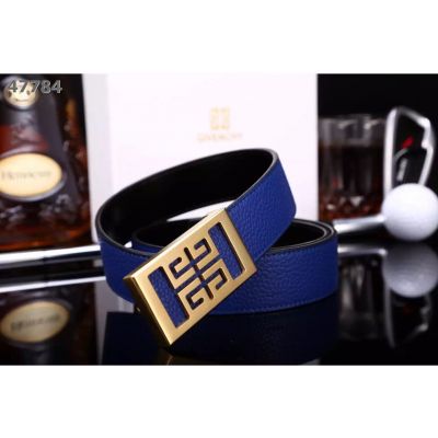  Givenchy Fashionable Logo Pin Buckle Precious Litchi Cowhide Leather Reversible Male Leisure Belt 