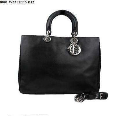  Dior "Diorissimo" Ladies Black Nappa Leather Timeless Pieces Handbag Silver Hardware Low Price Online 