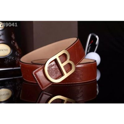 Burberry Large "B" Pin Buckle Good Quality Logo Pattern Leather Strap Casual Belt For Boy 