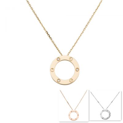 Cartier Love Three Diamonds Screw Motif Necklace White/Pink/Yellow Gold Plated B7014500 B7014600 B7014700 Women Jewelry UK 