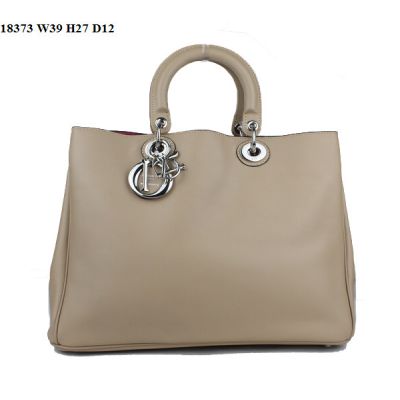 Dior Nappa Leather Silver Pendant Apricot "Diorissimo" Jumbo Tote Bag For Womens Low Price  