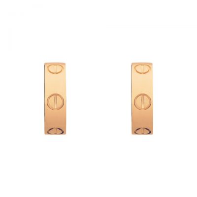 Cartier Love Earrings Replica B8022500 Pink Gold Anti-allergy Mother's Day Gift