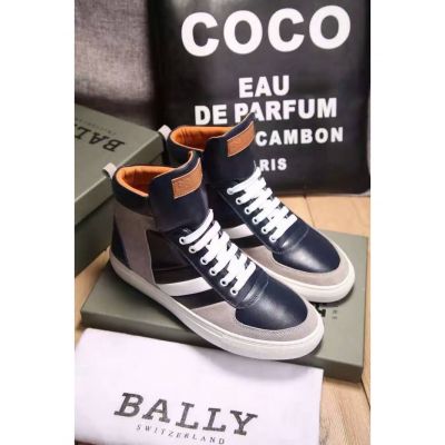 Good Reviews Bally Trainspotting Stripe Design Gray Suede Leather & Black Leather Patchwork Mens Fall Lace-up Sneaker