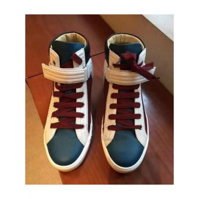 Unisex Hermes Rubber Outsole Calfskin Leather Lace-Up Lions Sneakers For Spring / Fall Three Color 