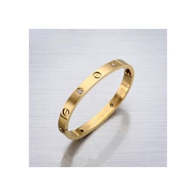 Cartier Or Tiffany Wedding Bands Replicas Yellow Gold With Diamonds Love Bracelet Online