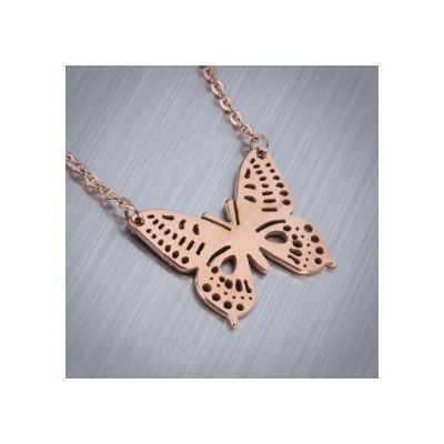 Cartier Butterfly Pendant Necklace  18K White/Rose Gold UK Special Low Price