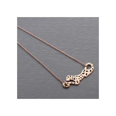 Cartier Panther Charm 2014 Limited Edition Necklace  Rose Gold Running Leopard