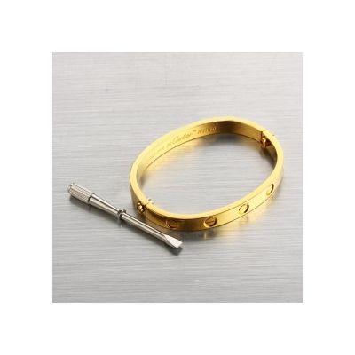 Cartier Love Bangle Oval Shaped Yellow Gold Plated For Sale With Screwdriver