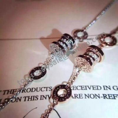 Bvlgari B.zero1 Gold Classic Thread Charm Chain Bracelet Swarovski Crystal Jewelry