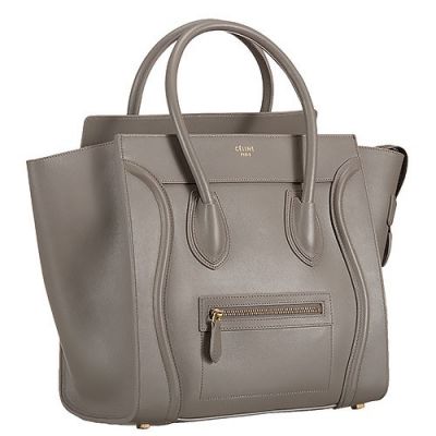 2017 Popular Celine Mini Ladies Luggage Gold Hardware Tote Bag Khaki