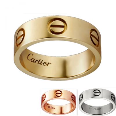 Cartier Love Ring B4084600 B4084700 Screw Motif Cheap Replica Wedding Band Sale White/Pink/Yellow Gold