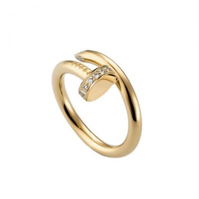 Cartier Juste Un Clou Ring Copy Diamonds 18K Yellow Gold Plated B4216900 Cheap Price For Sale