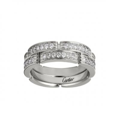 Cartier Maillon Panthere 2 Half Diamond-Paved Rows Wedding Band High-End Wholesale Women Jewelry B4098800/B4098900 