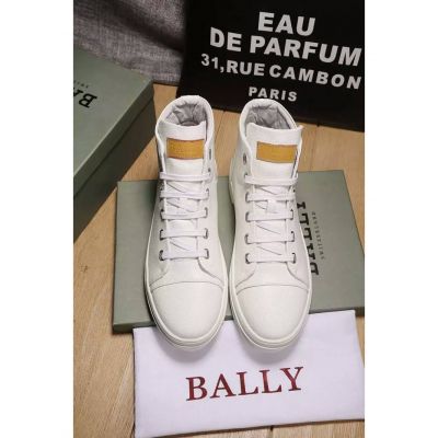 2017 New Bally Tassel Design Mens Fashion Calfskin Leather High-Top Lace-up Sneaker USA