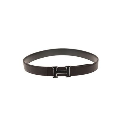 Top Sale Hermes Brown Grainy Leather Strap Large Two-tone H Buckle For Mens Replica 