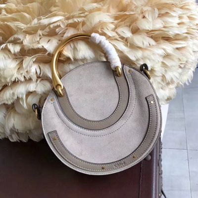 New Style  Chloe Small Nile Bracelet Gold Handles Motty Suede&Calfskin Leather Bag Cheapest Price CHC17US301HEU23W