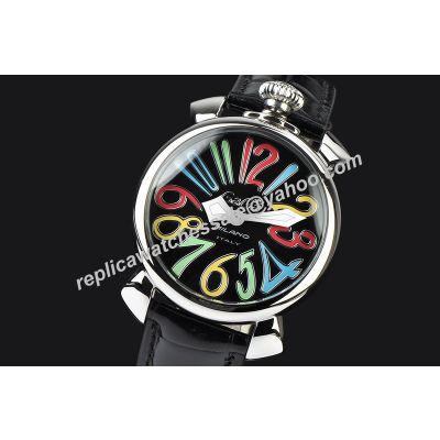 Gaga Milano Manuale  Ladies 48MM Acciaio  Ref. 5010.02S Colorful Markers Quartz Watch
