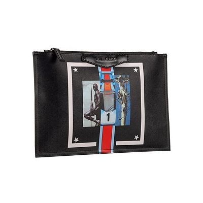 Top Sale 2017 Replica Women's Givenchy Antigona Popular Printed Art Pattern Black Clutch Bag
