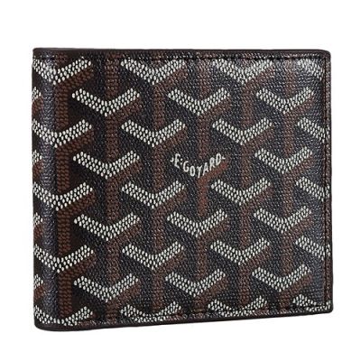 High Quality Goyard Victoire Nigger-Brown Leather Cardcase Wallet Chevron Fashion Trends