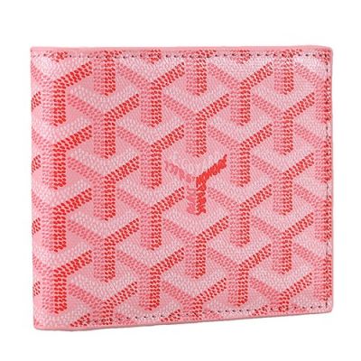 Chic Goyard Victoire Women's Calfskin Leather Pink Compact Wallet Cost Less