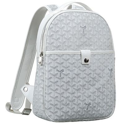 Faddish Goyard Calfskin Leather White Backpack Best  Designer USA