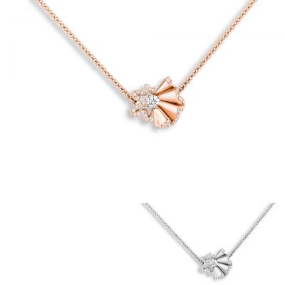 Archi Dior Cocotte Necklace  18K White/Pink Gold & Diamonds JCOU95002 0000