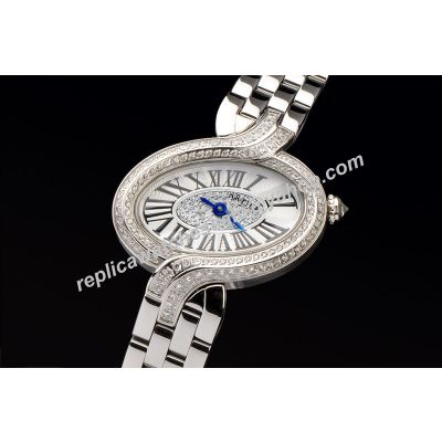 Delices de Cartier Ref HPI00458 Lady's White Gold Diamonds Bezel Watch KDY059
