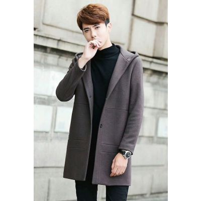 Casual Style Burberry Mens Mid-length Grey Wool Oversized Side-slash Pockets Winter Outerwear Sale Online 