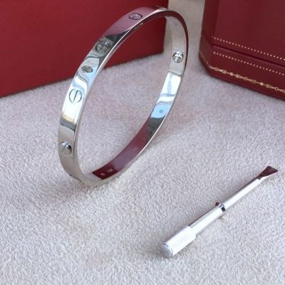 Cartier Love Bracelets Replicas Oval Personalized White Gold Low Price Online Shopping Unisex
