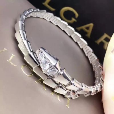 Top Sale Economy Bvlgari Ladies Medium Sized White Gold Bracelet Snake Jewelry