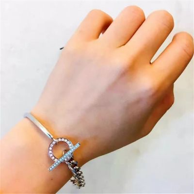 Best Review Hermes Chain Diamonds Girls Bracelet  Celebrity Silver Jewellery