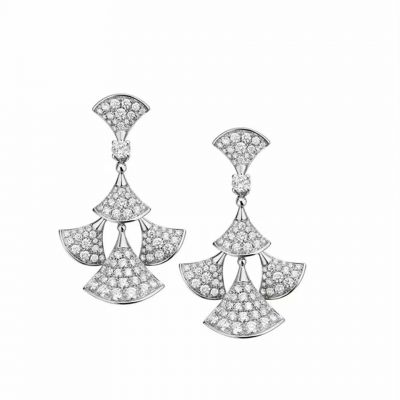 2018 New Bvlgari Divas' Dream 352809 OR857774 Tassel Diamonds Earrings Sterling Silver Price In UK 