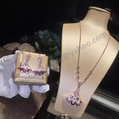Bvlgari Divas'dream Designer Diamonds Jewels Luxury Necklace & Ear-stud Packing Swarovski Skirts Charm 